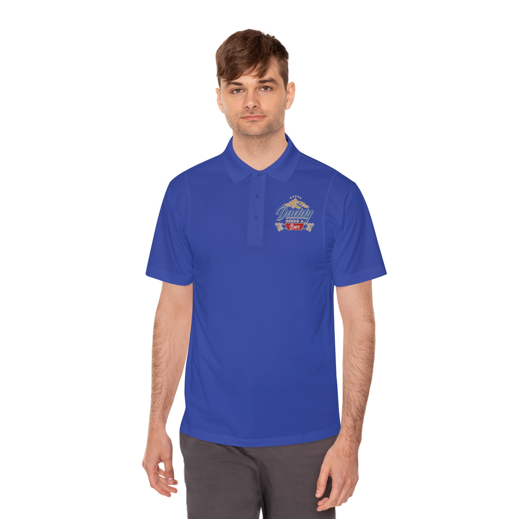 Daddy Needs A Beer Golf Polo, Father's Day Gift