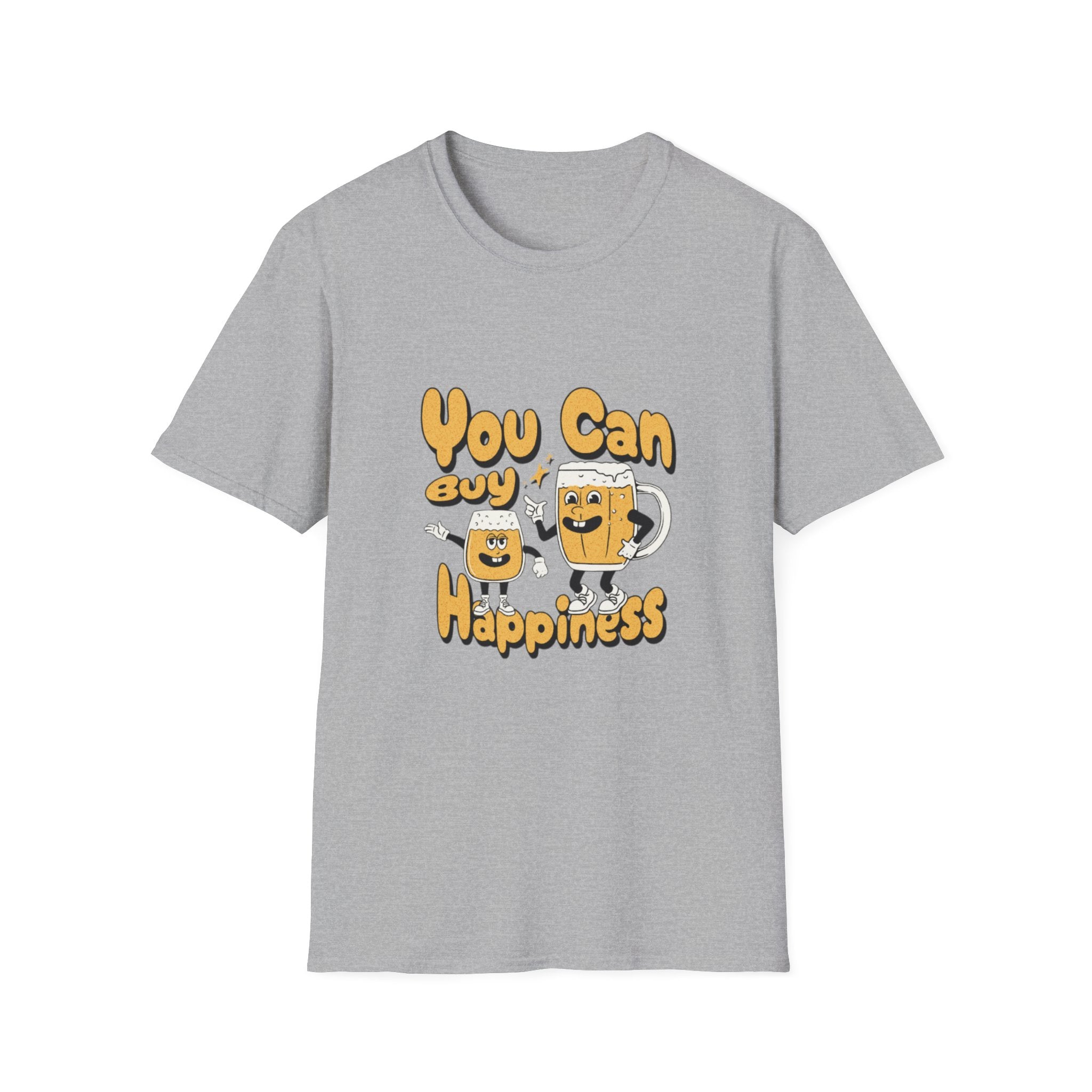 Beer Lover Unisex Softstyle T-Shirt, Funny Drinking Tee, Cartoon Beer Shirt, Gift for Beer Enthusiast, Alcohol Graphic Tee