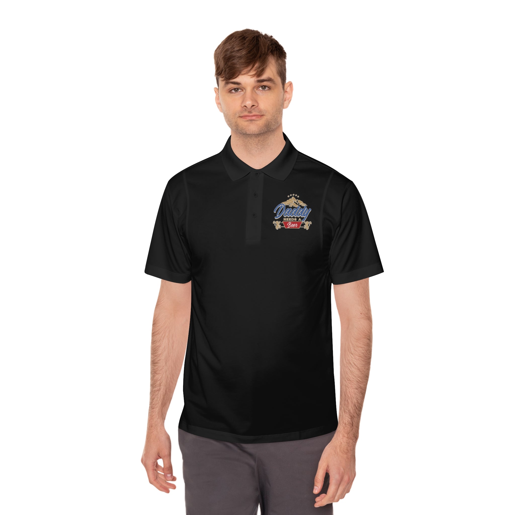 Daddy Needs A Beer Golf Polo, Father's Day Gift