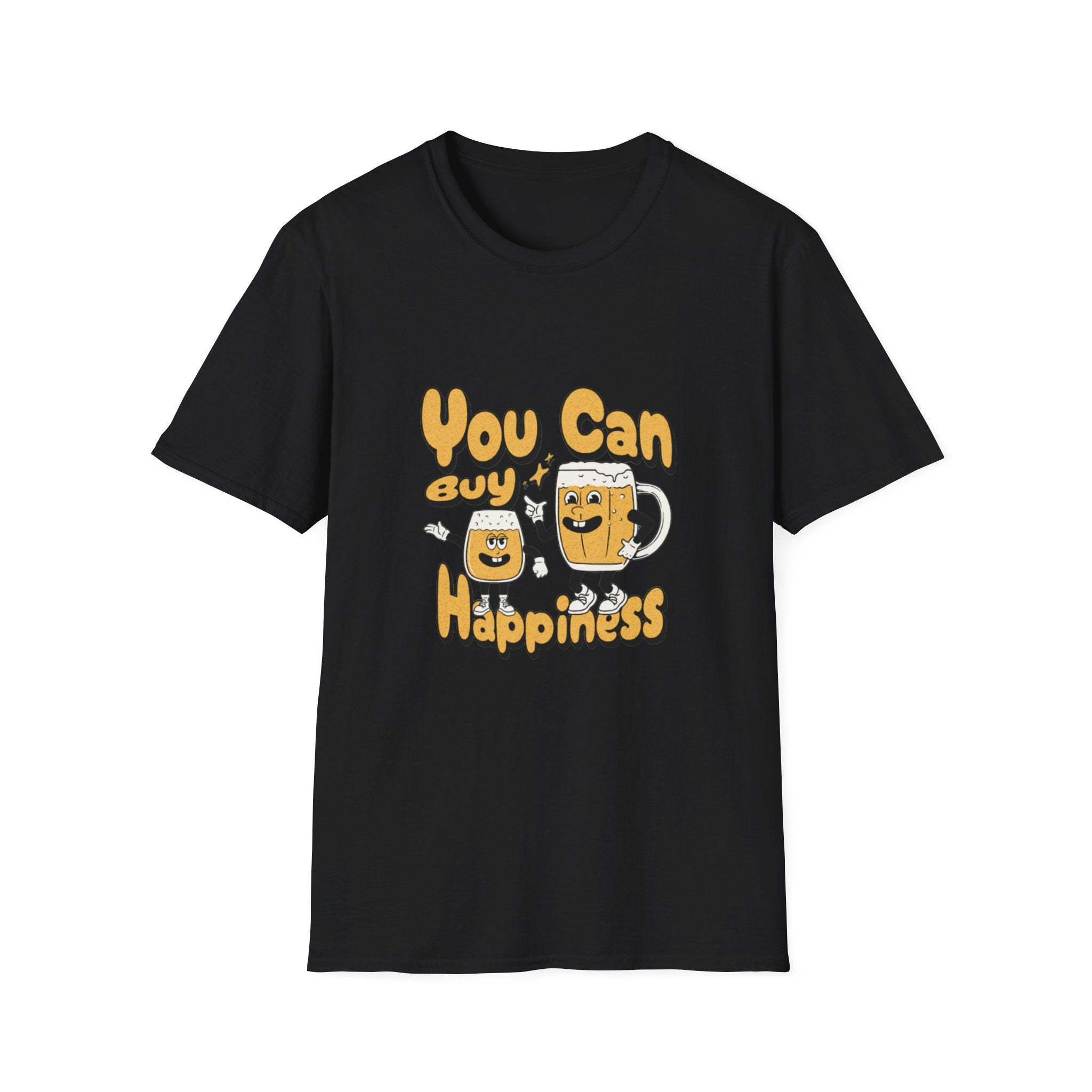 Beer Lover Unisex Softstyle T-Shirt, Funny Drinking Tee, Cartoon Beer Shirt, Gift for Beer Enthusiast, Alcohol Graphic Tee