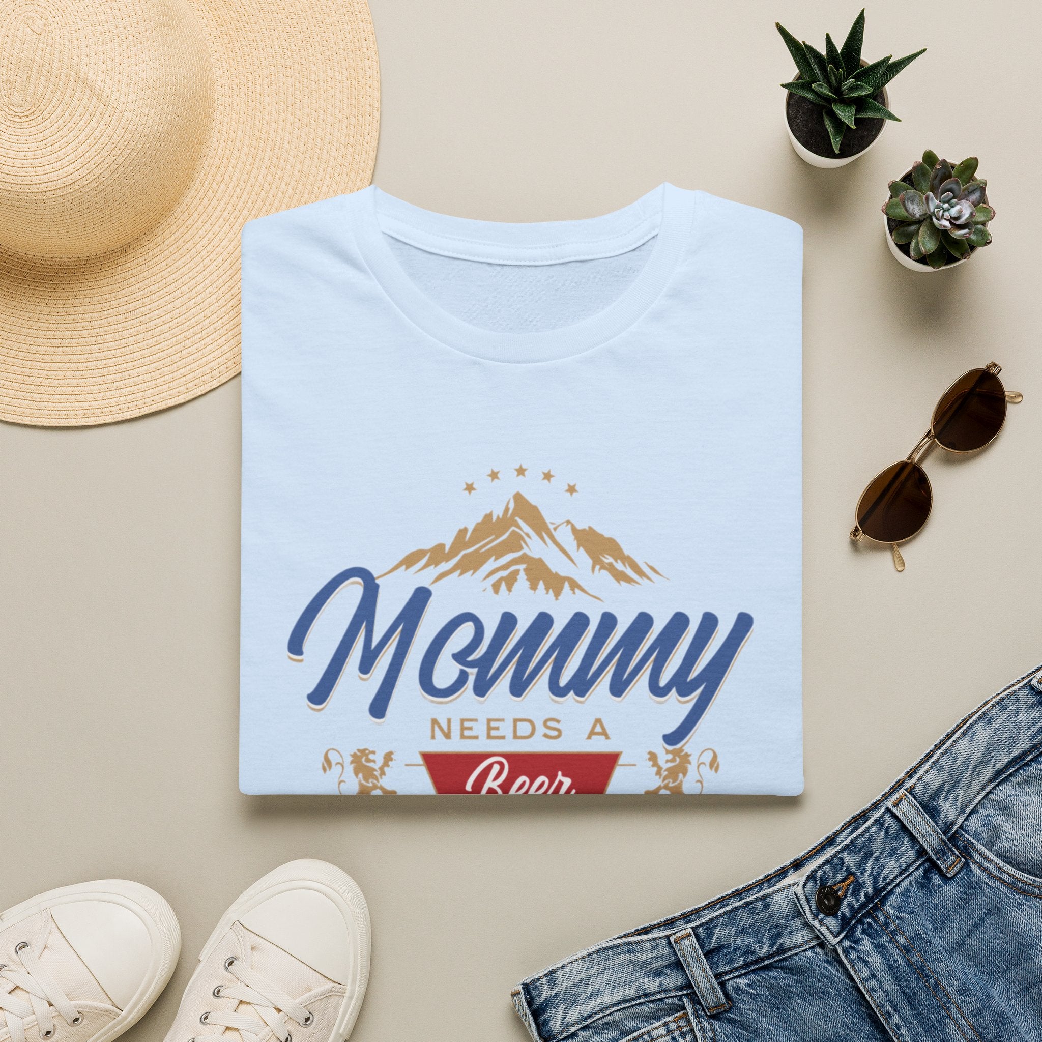 Mommy Needs a Beer T-Shirt, Funny Gift for Moms, Unisex Softstyle Tee, Casual Wear, Summer Vibes, Birthday, Mother's Day