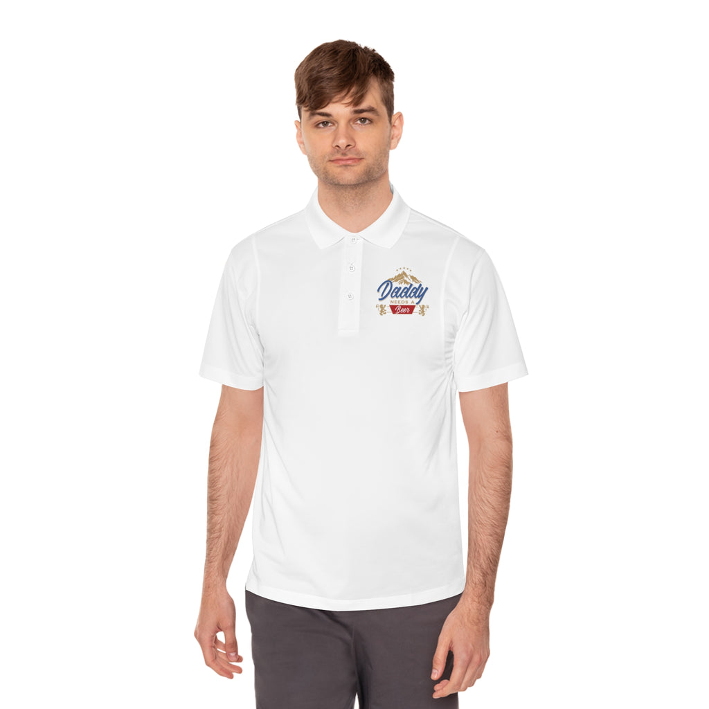 Daddy Needs A Beer Golf Polo, Father's Day Gift