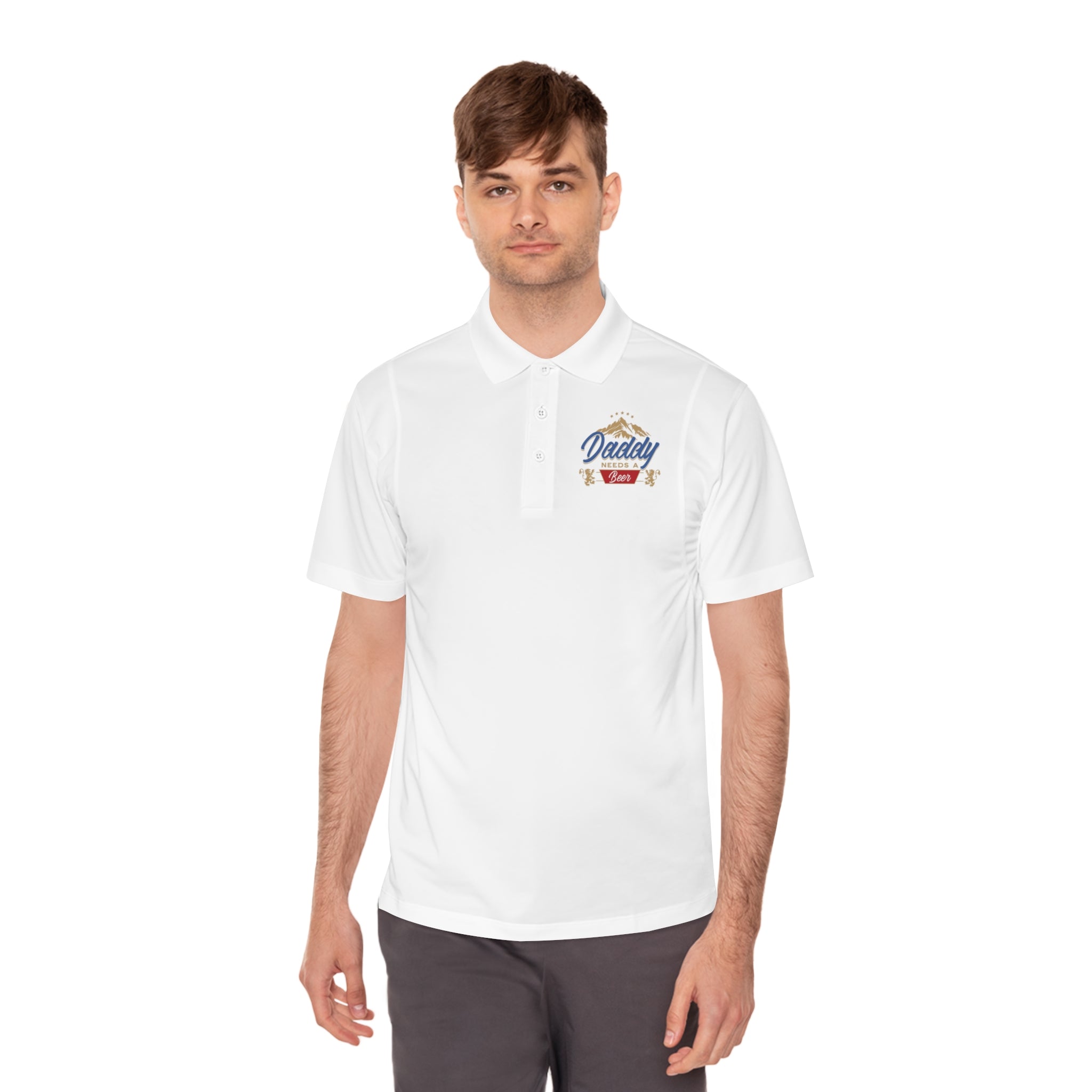Daddy Needs A Beer Golf Polo, Father's Day Gift