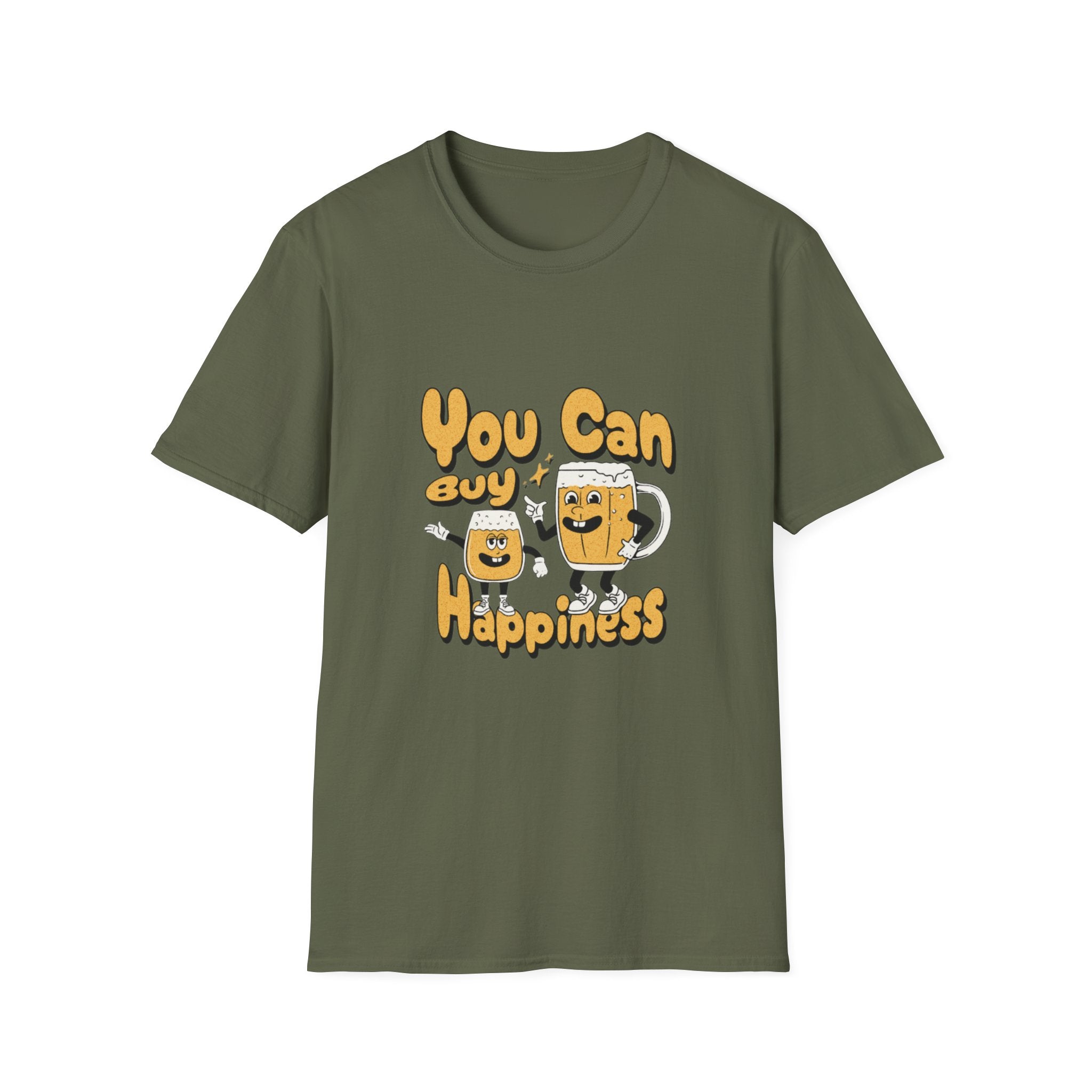 Beer Lover Unisex Softstyle T-Shirt, Funny Drinking Tee, Cartoon Beer Shirt, Gift for Beer Enthusiast, Alcohol Graphic Tee