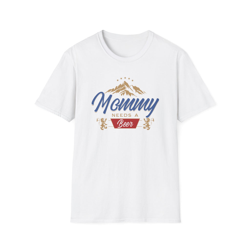 Mommy Needs a Beer T-Shirt, Funny Gift for Moms, Unisex Softstyle Tee, Casual Wear, Summer Vibes, Birthday, Mother's Day