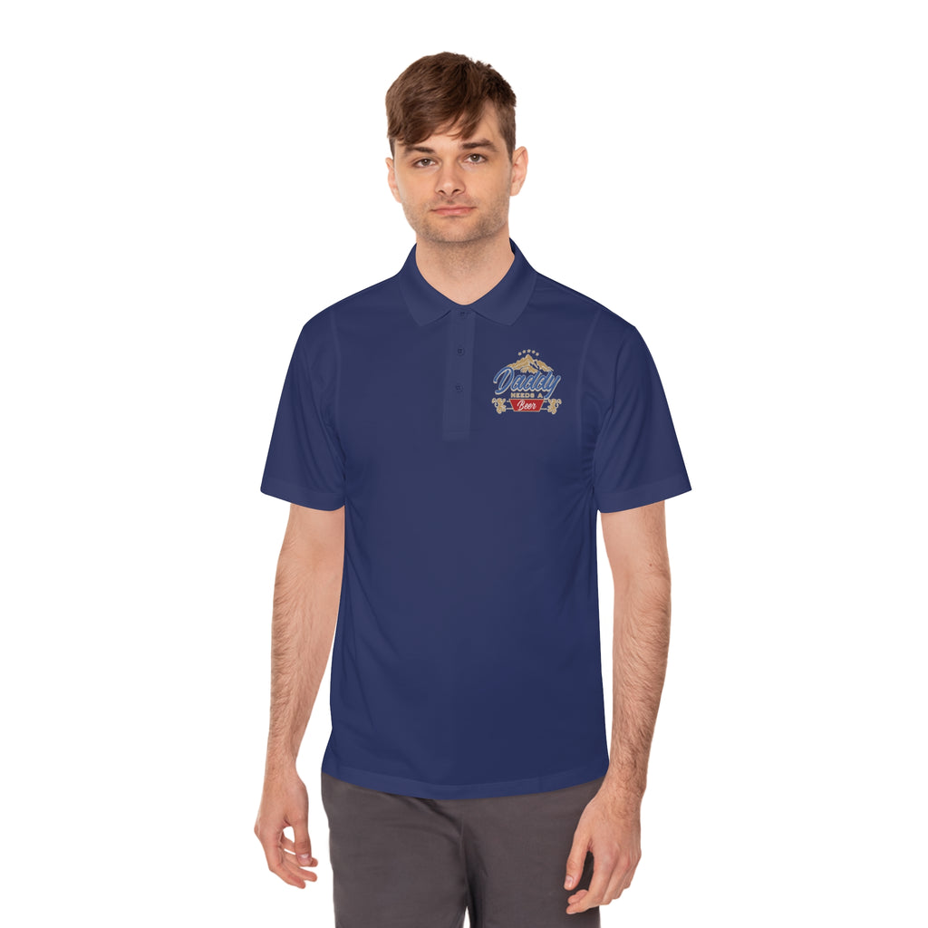 Daddy Needs A Beer Golf Polo, Father's Day Gift