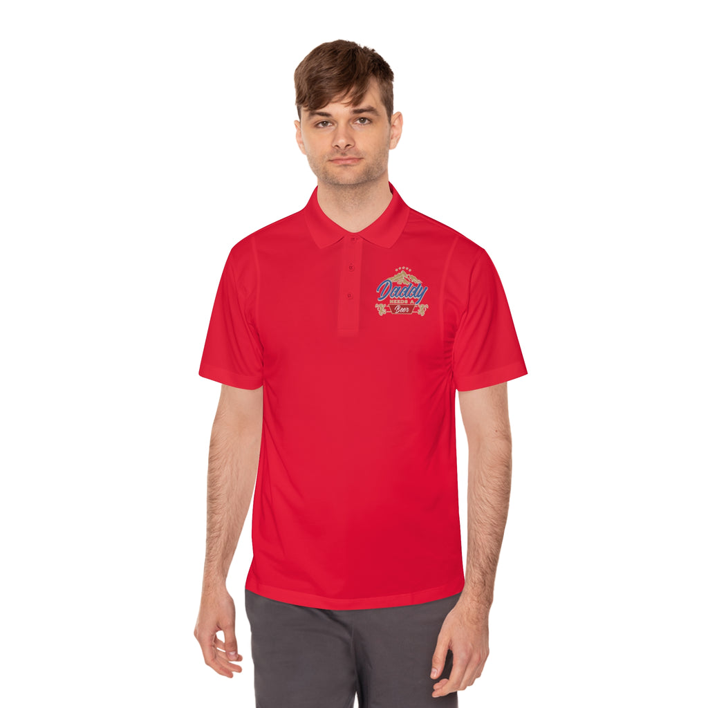 Daddy Needs A Beer Golf Polo, Father's Day Gift