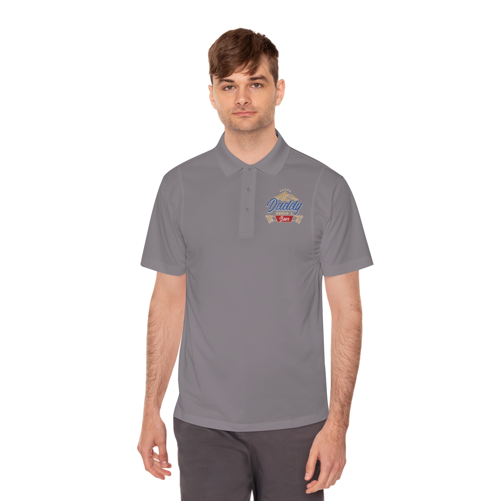 Daddy Needs A Beer Golf Polo, Father's Day Gift