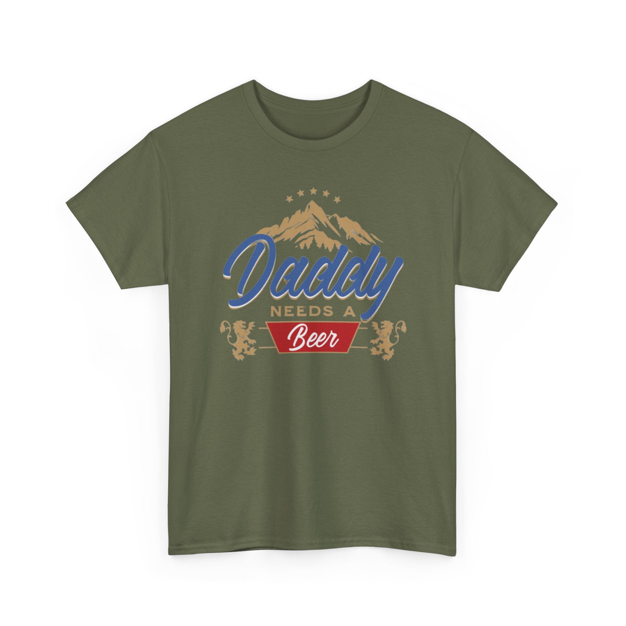 Daddy Needs a Beer Unisex Tee, Funny Dad Shirt, Gift for Father's Day, Casual Wear, Birthday Present, Relaxed Fit T-Shirt